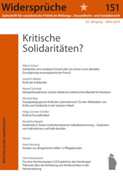 Coverabbildung Kritische Solidaritäten