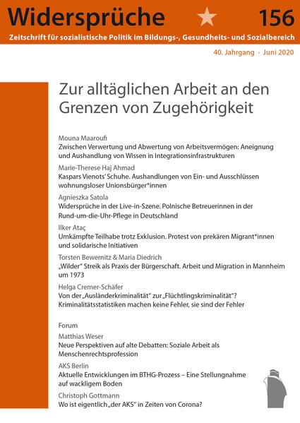 Coverabbildung Zur alltäglichen Arbeit an den Grenzen von Zugehörigkeit