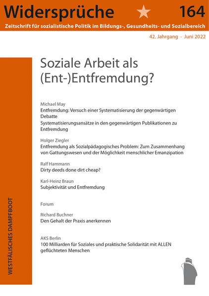 Coverabbildung Soziale Arbeit als Ent-Entfremdung