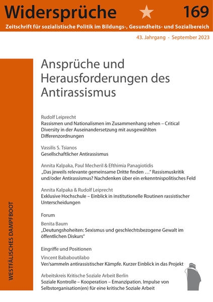 Coverabbildung Ansprüche und Herausforderungen des Antirassismus