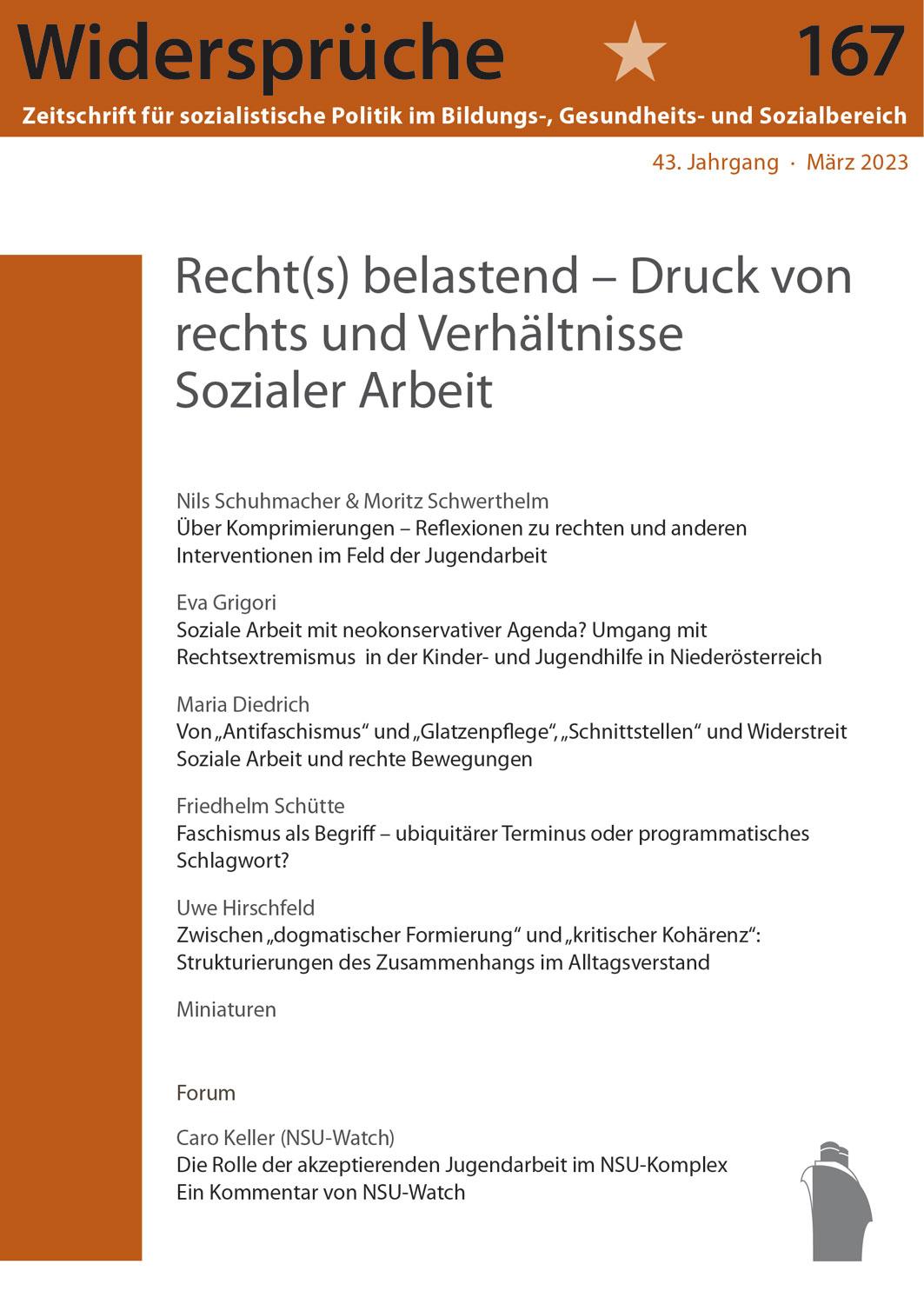 Coverabbildung Recht(s) belastend
